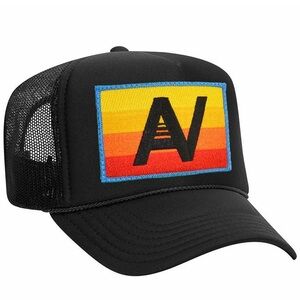 Aviator Nation Black Hat with Colorful Patch